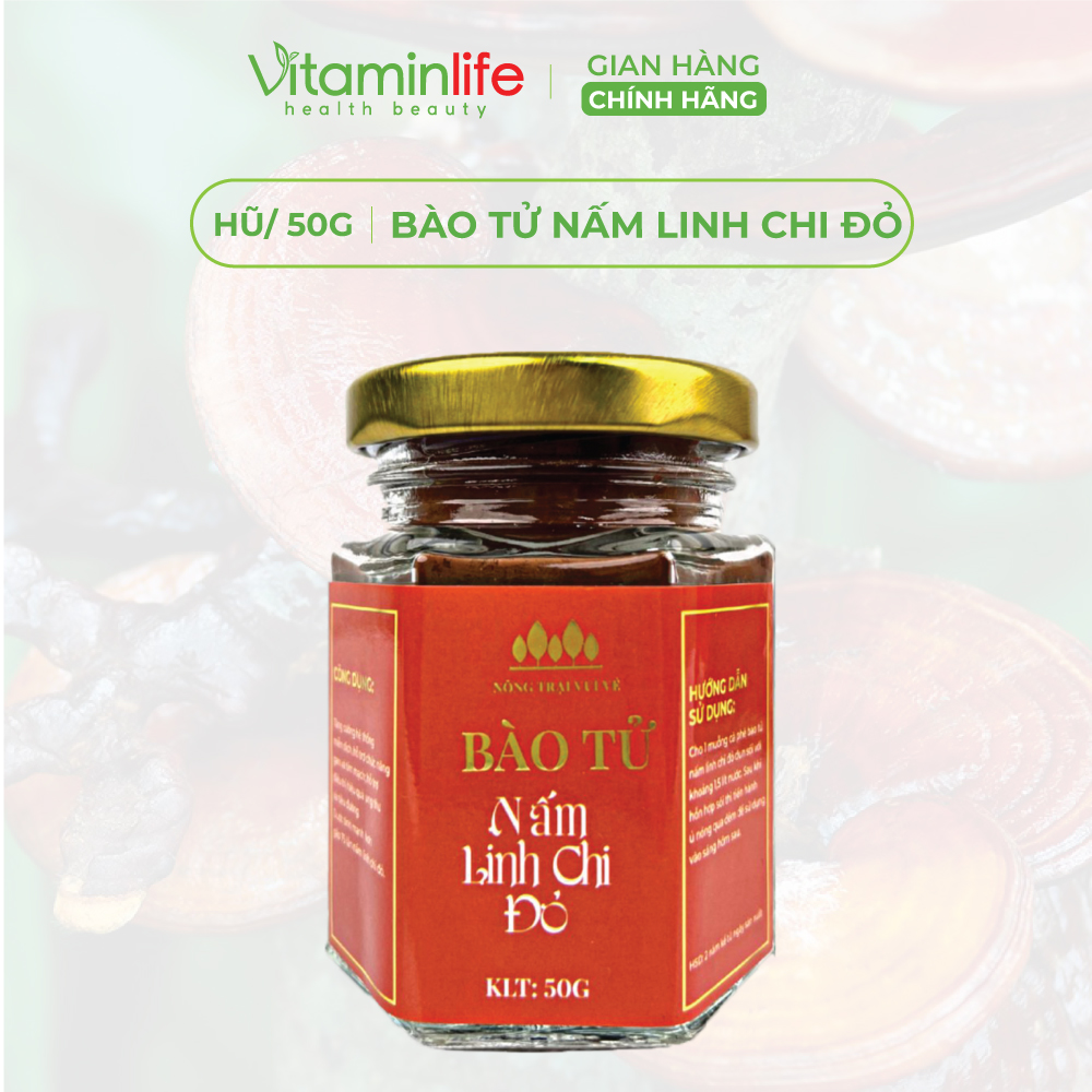 Bào Tử Nấm Linh Chi Đỏ Nông Sản Xanh 50g