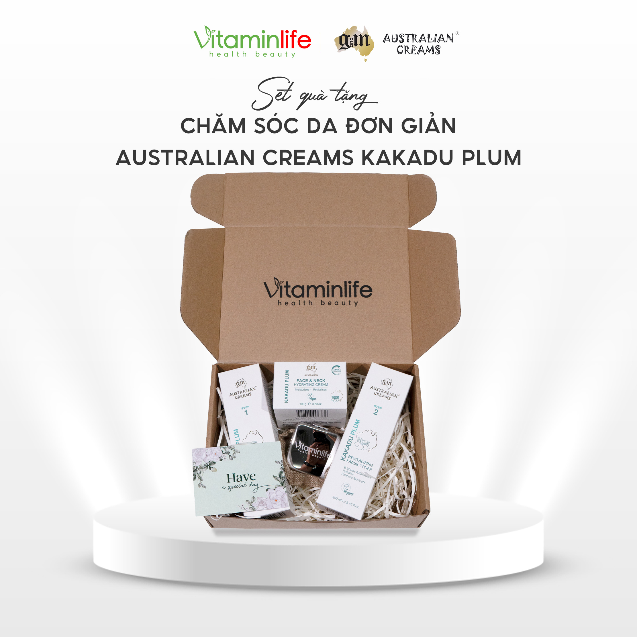 [SET QUÀ TẶNG] Chăm sóc da đơn giản Australian Creams Kakadu Plum