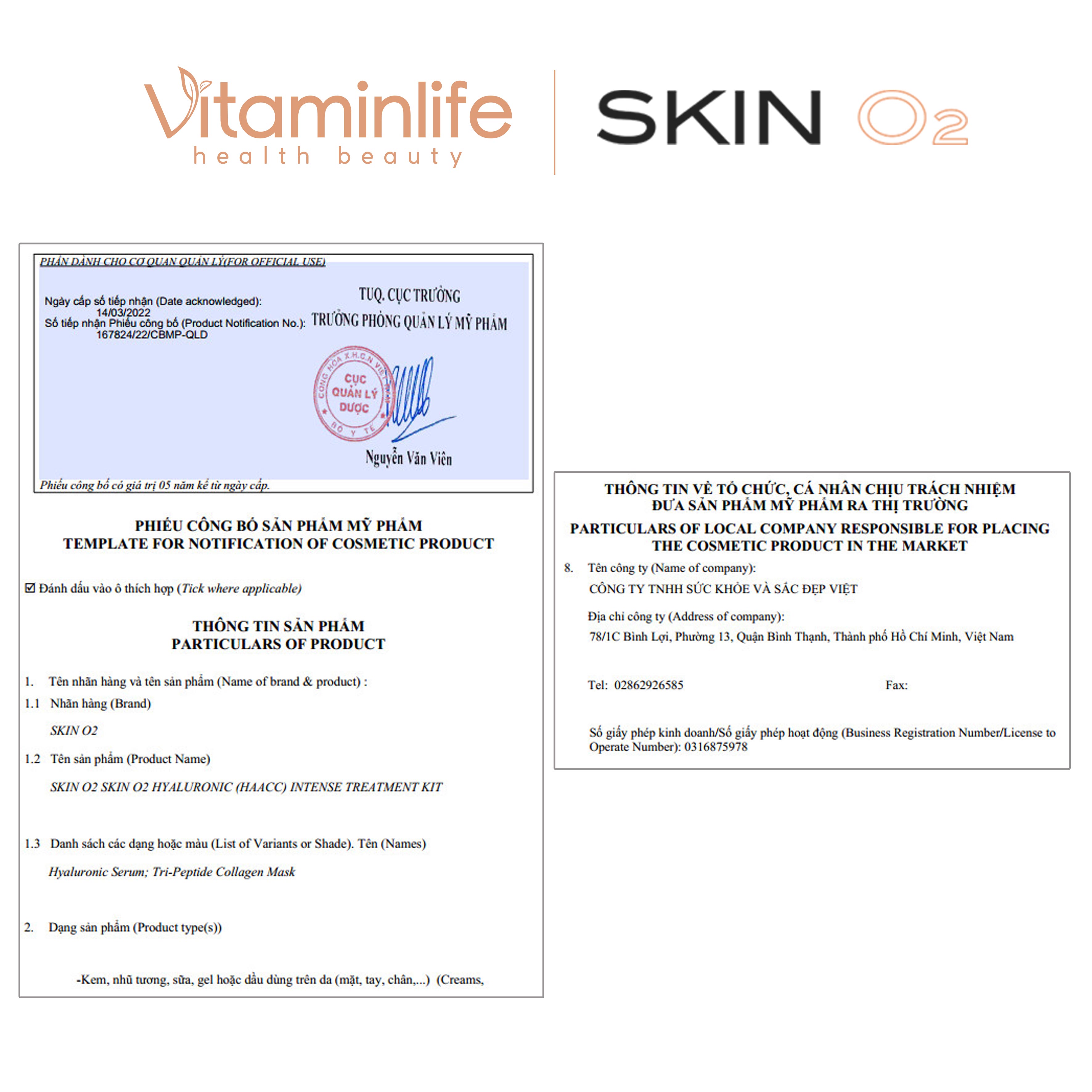 Bộ kit serum cấp ẩm Hyaluronic Skin O2