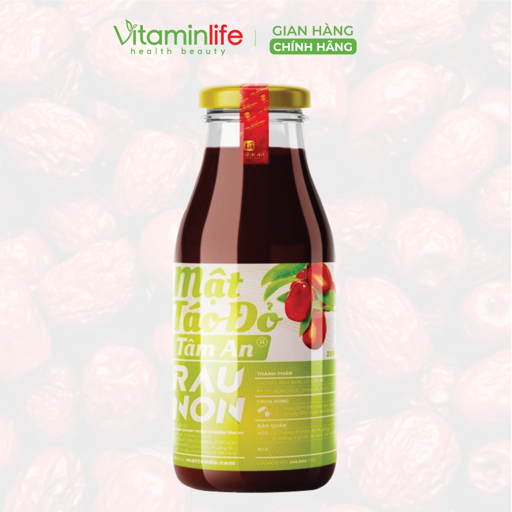 Mật Táo Đỏ Rau Non Tâm An 250ml - HSD 09/05/2025