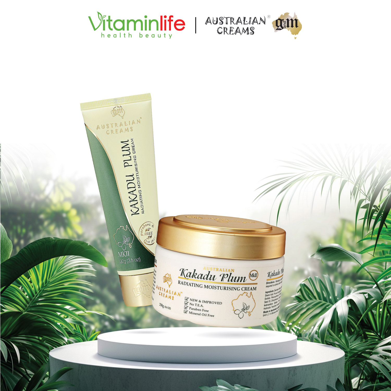 Kem dưỡng da chiết xuất Mận Kakadu Australian Creams MKII 100g - HSD 20/09/2025