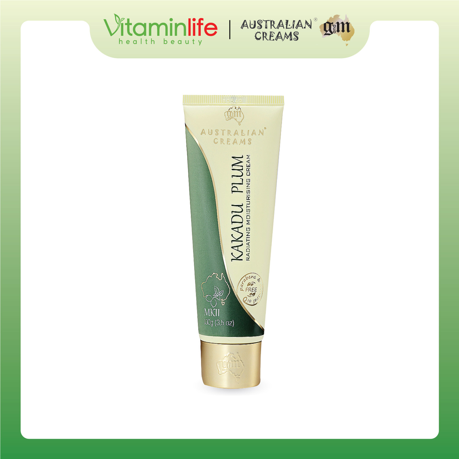Kem dưỡng da chiết xuất Mận Kakadu Australian Creams MKII 100g - HSD 20/09/2025