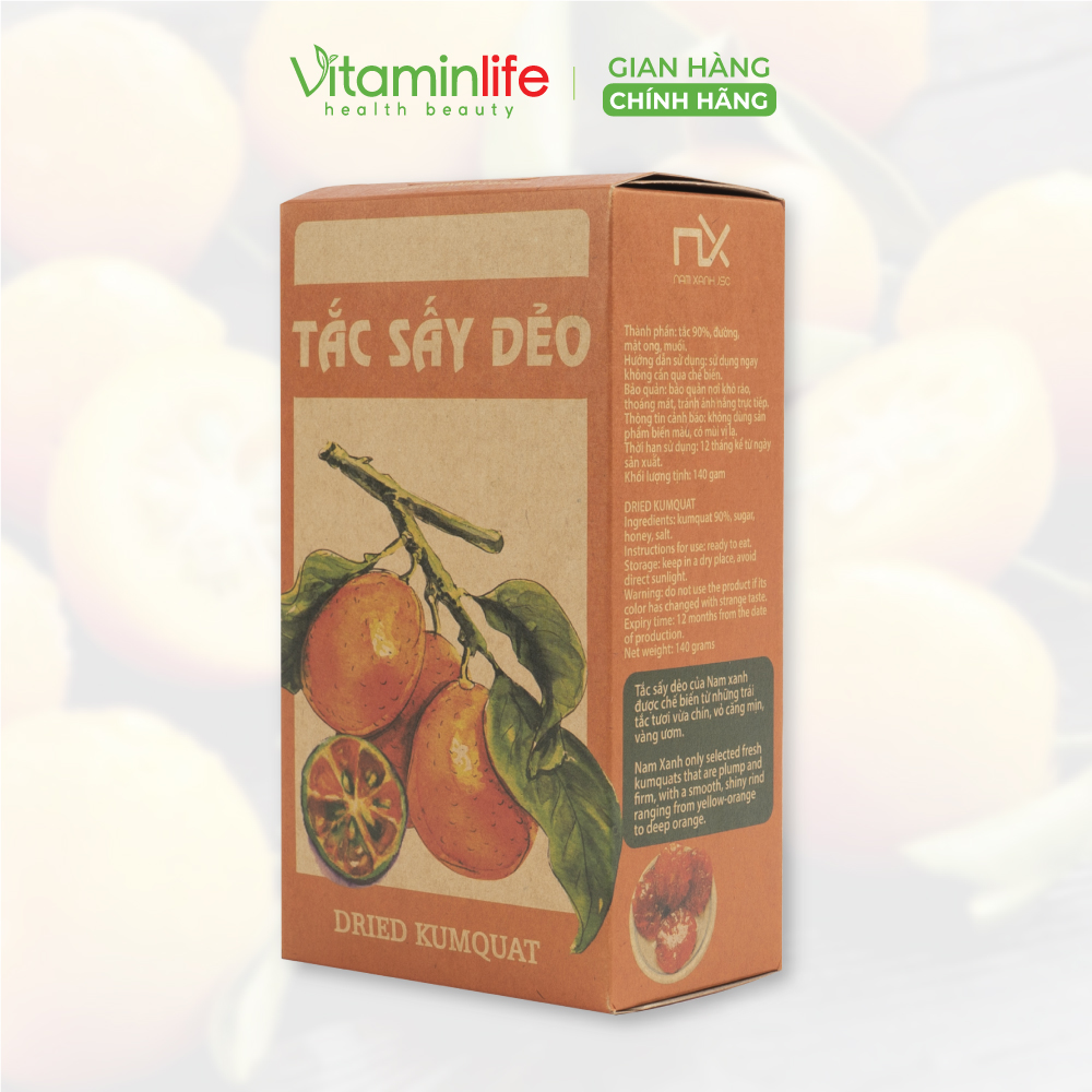 Hộp Tắc sấy dẻo Nam Xanh 140g