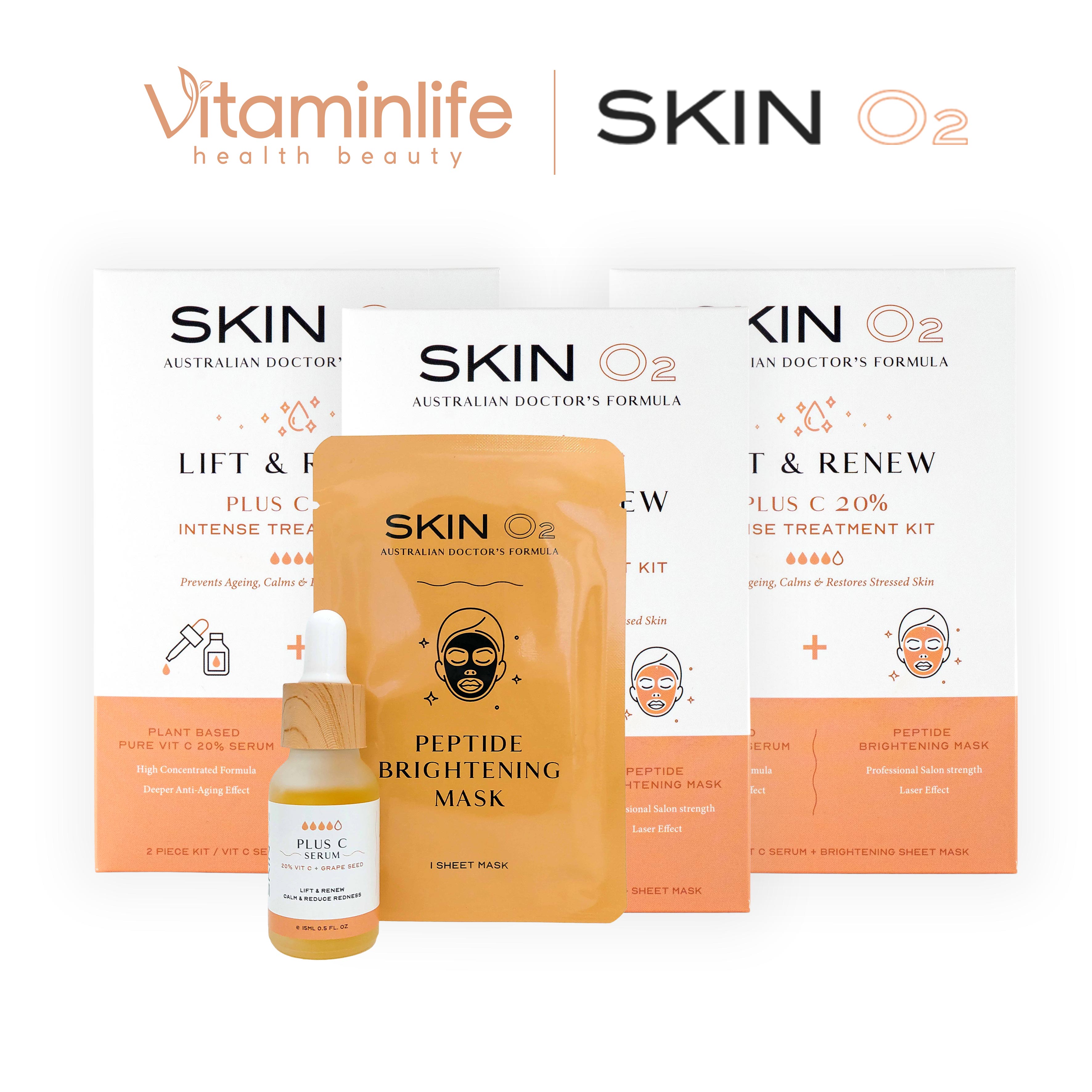 Bộ kit serum tăng cường Vitamin C Skin O2