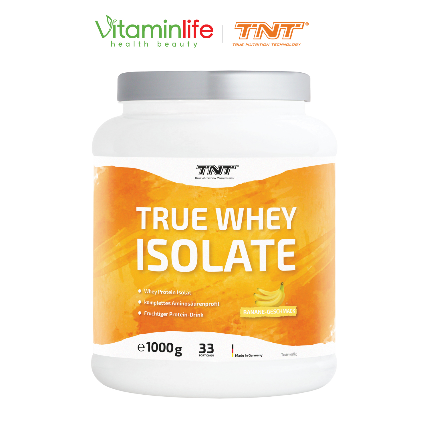 Bột True Whey Isolate vị Chuối TNT Thùng 1000g