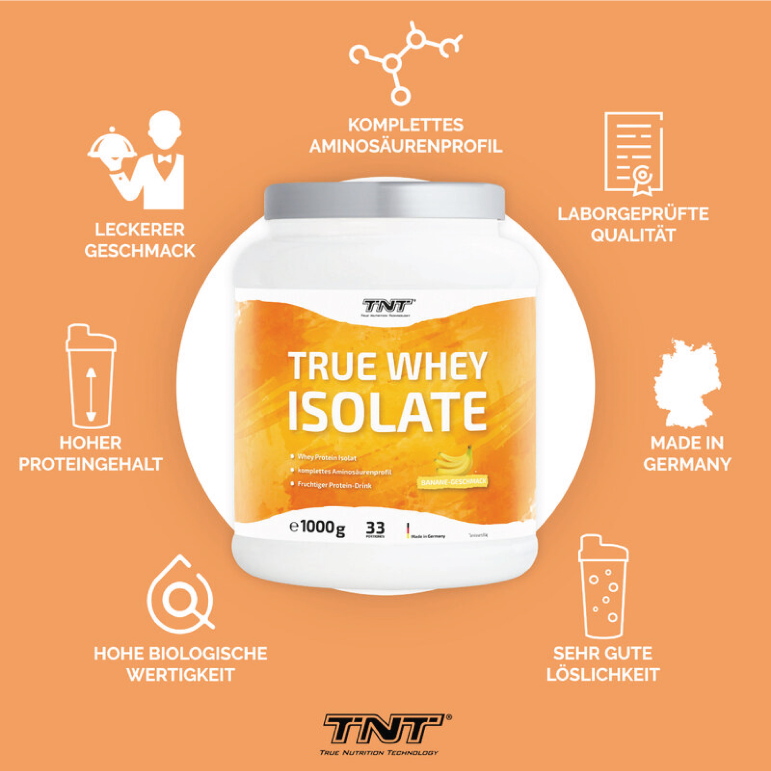 Bột True Whey Isolate vị Chuối TNT Thùng 1000g