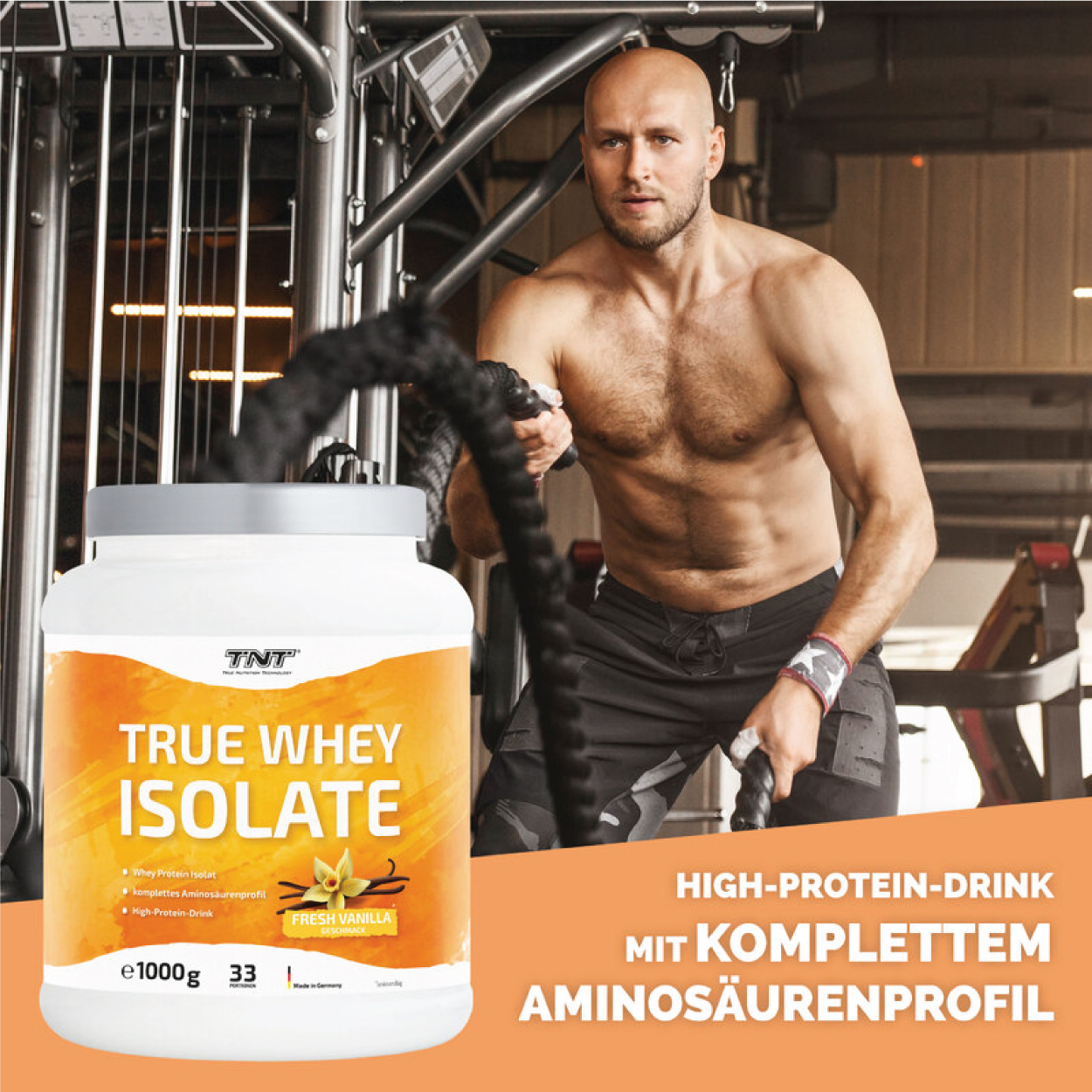 Bột True Whey Isolate vị Vanilla TNT Thùng 1000g - HSD 27/09/2025