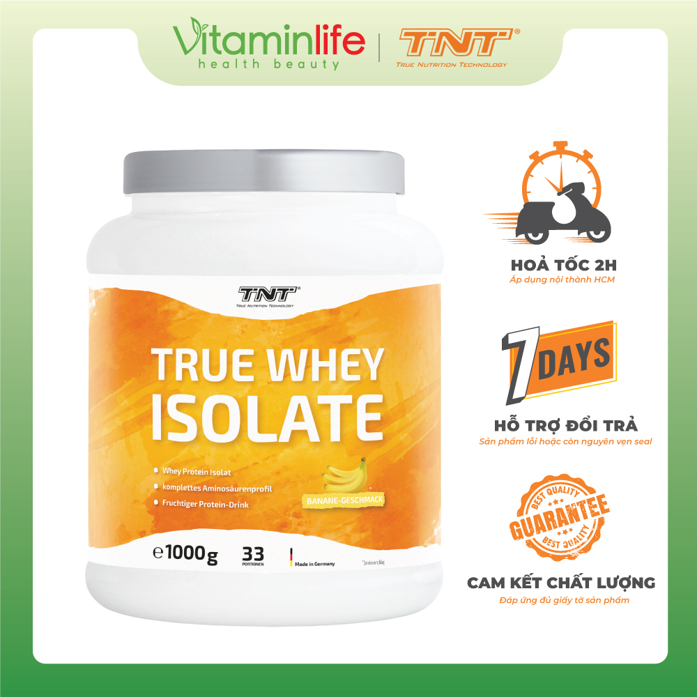 Bột True Whey Isolate vị Chuối TNT Thùng 1000g