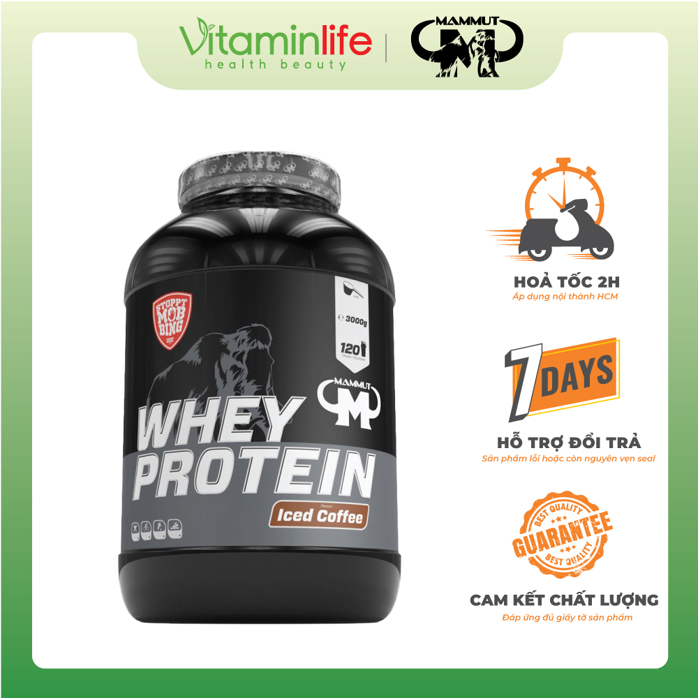 Bột Whey Protein hương vị cà phê đá Mammut Nutrition 3000g