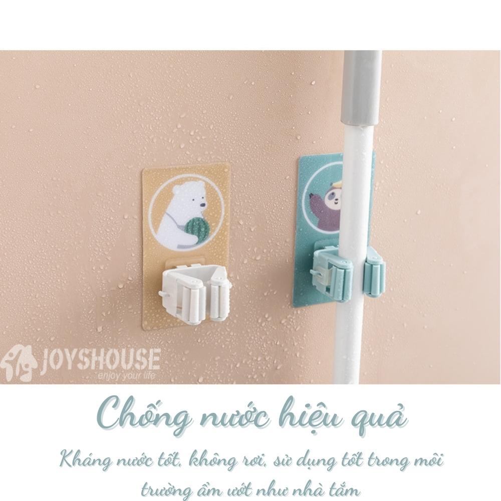 Móc treo cây lau nhà gắn tường dễ thương - Móc treo chổi dán tường