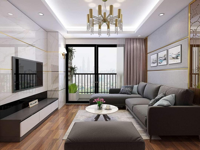 Mẫu thiết kế nội thất phòng khách đơn giản