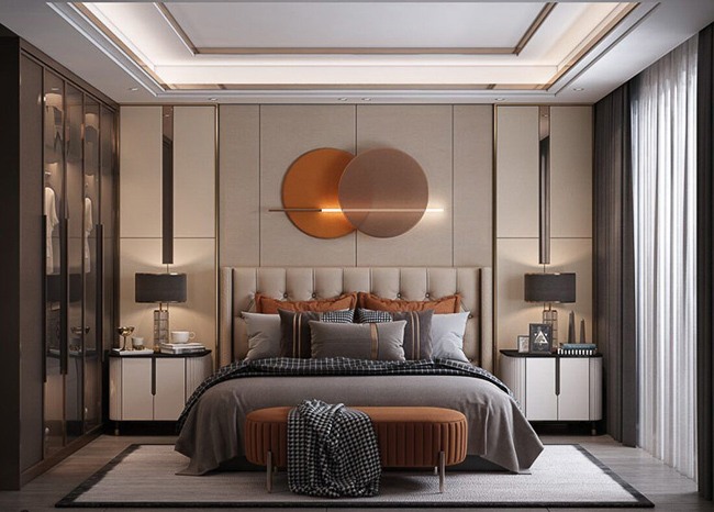 Nội thất phòng ngủ 18m2 gỗ công nghiệp