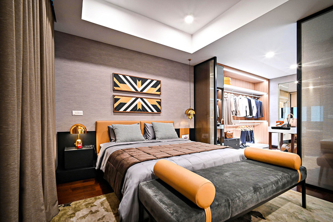Nội thất phòng ngủ master hiện đại sang trọng, diện tích từ 25m2 - 30m2
