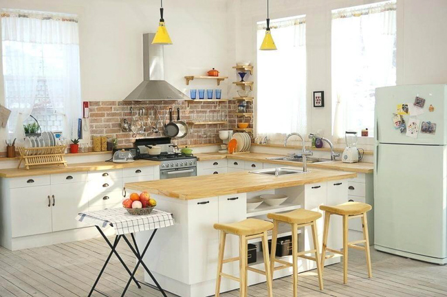 Mẫu phòng bếp phong cách Hàn Quốc