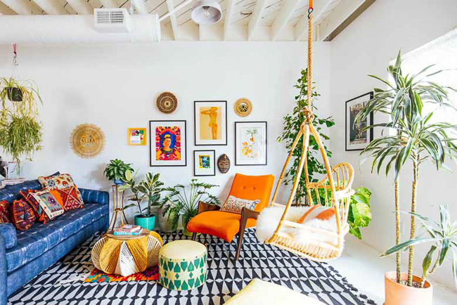 Nghệ thuật du mục trong phong cách bohemian nội thất
