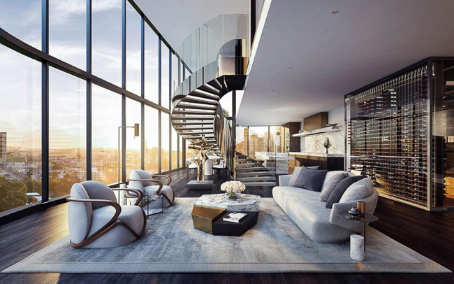 Thiết Kế Nội Thất Penthouse Luxury Đậm Chất Nghệ Thuật
