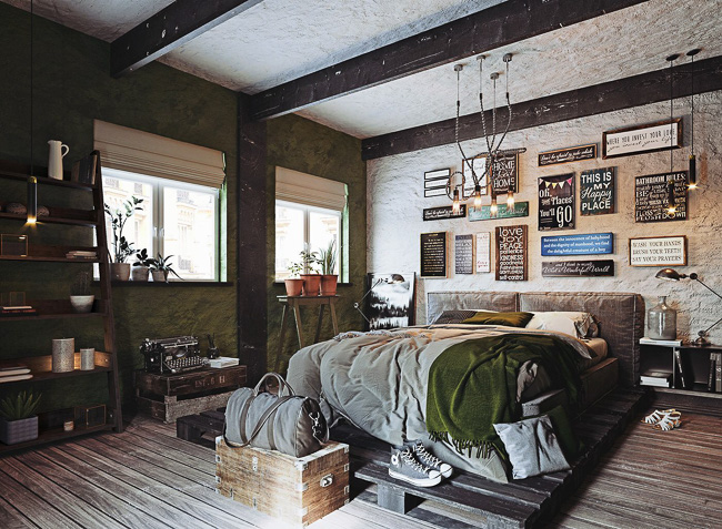 Mẫu thiết kế phòng ngủ phong cách nội thất Vintage