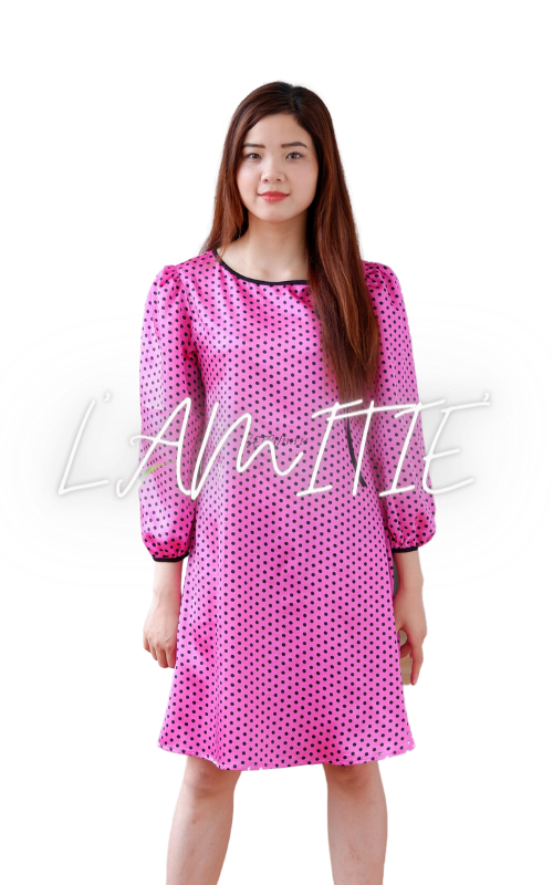 Váy lụa suông liền thân-VLT090423