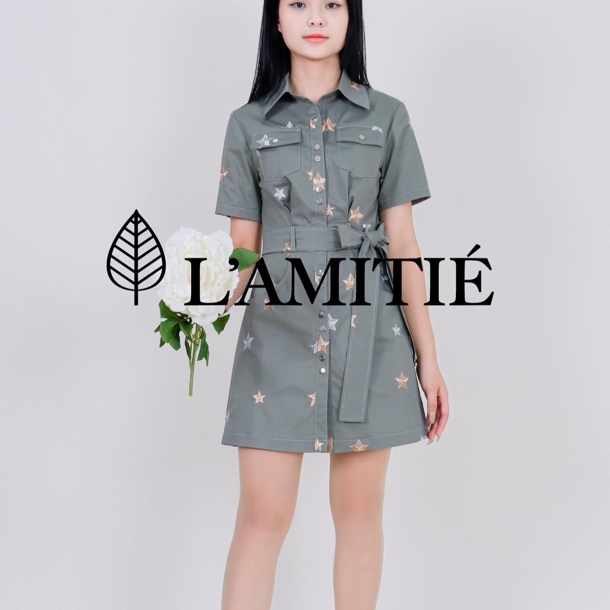 Đầm công sở cổ đức dáng chữ A ngắn-VLT130223