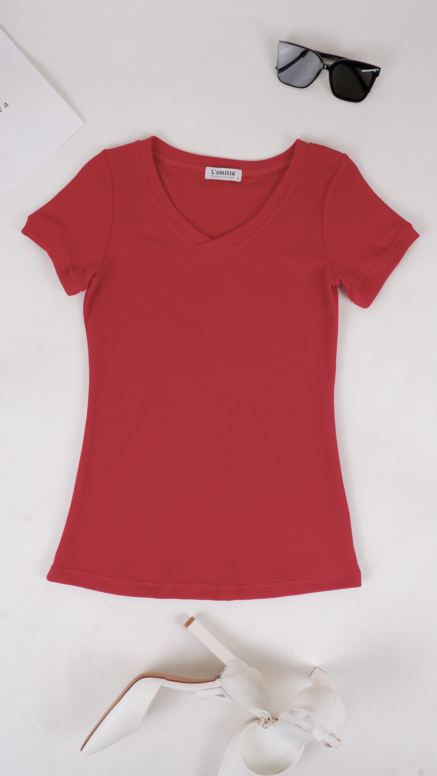 ÁO PHÔNG CỘC TAY CỔ TIM-AT5