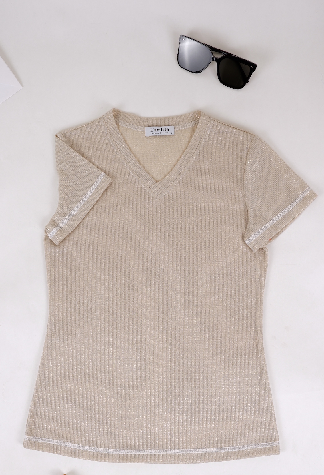 ÁO PHÔNG CỘC TAY CỔ TIM-AT5