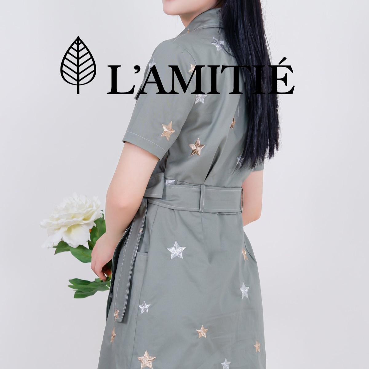 Đầm công sở cổ đức dáng chữ A ngắn-VLT130223