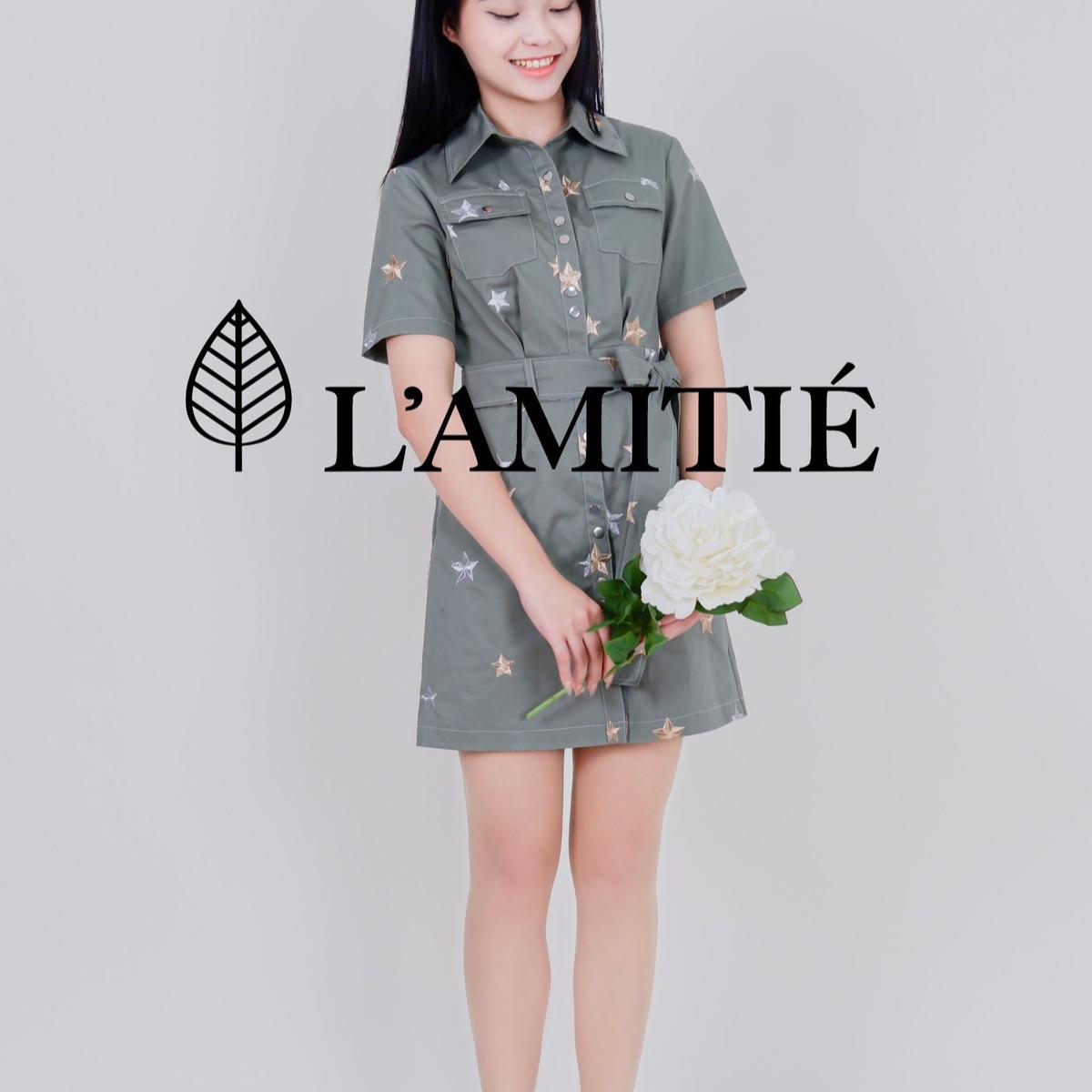Đầm công sở cổ đức dáng chữ A ngắn-VLT130223