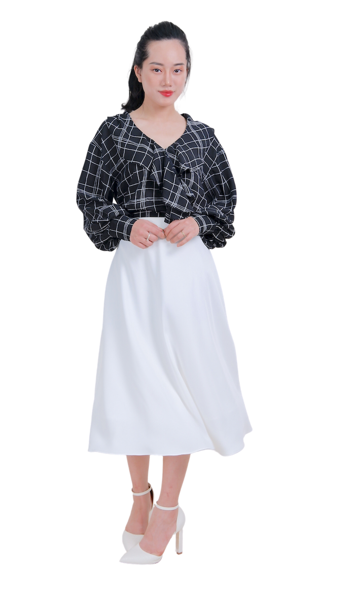 Áo cổ bèo dài tay-A3923