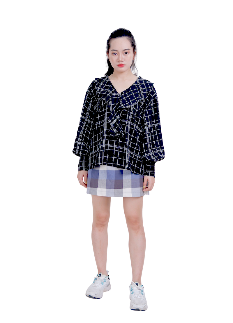 Áo cổ bèo dài tay-A3923