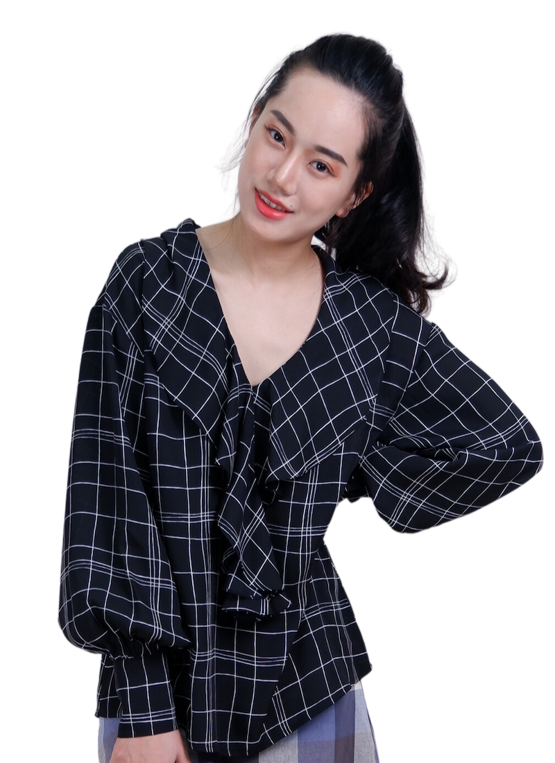 Áo cổ bèo dài tay-A3923