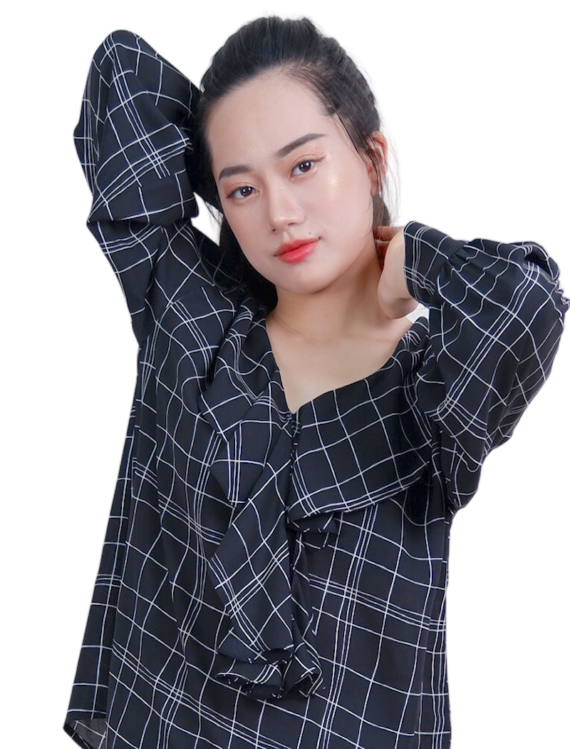 Áo cổ bèo dài tay-A3923