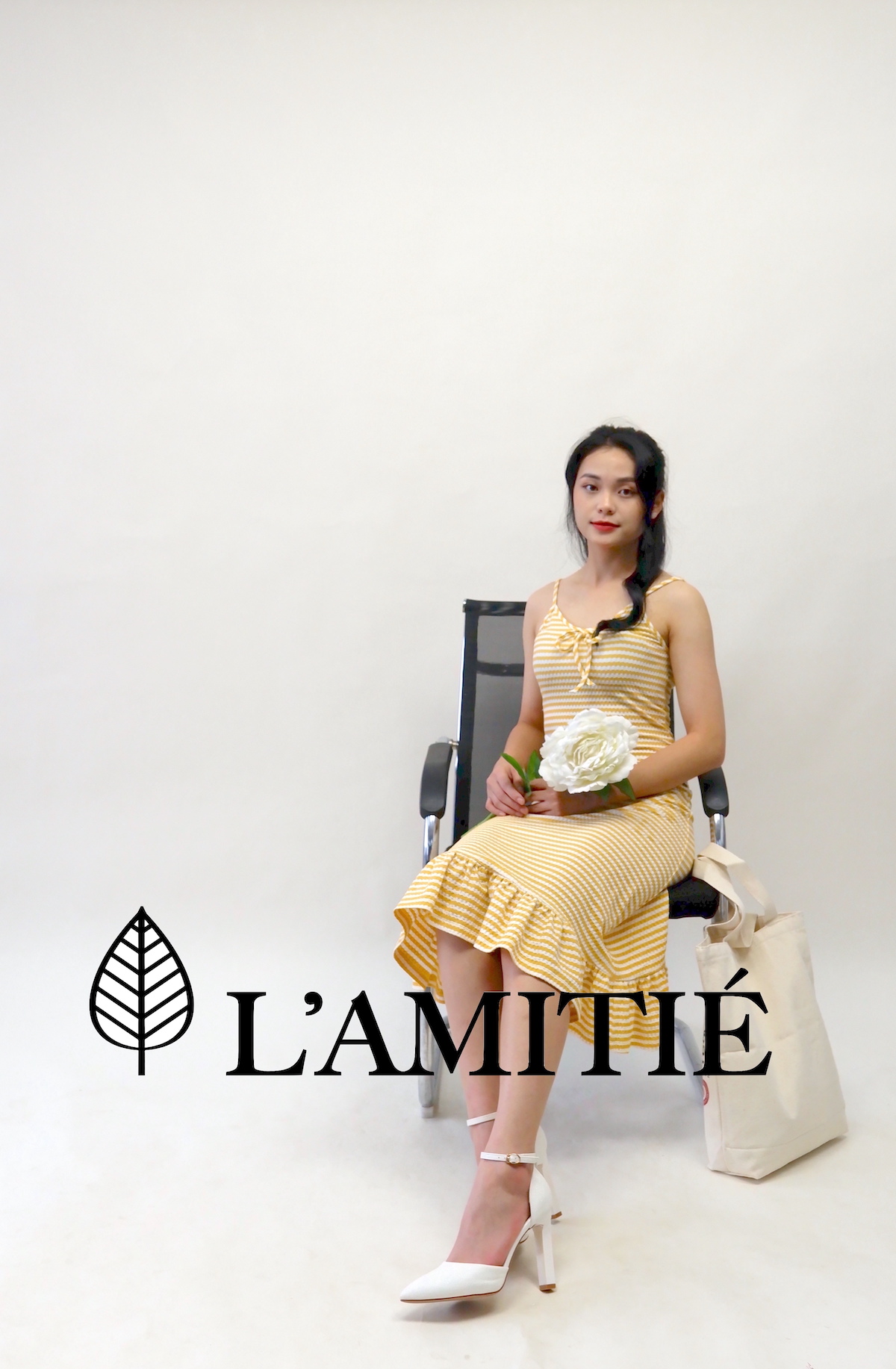 Váy thun kẻ 2 dây liền thân-VT010223