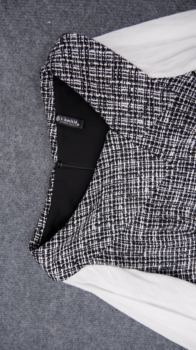 Áo tweed phối tay voan-A11222