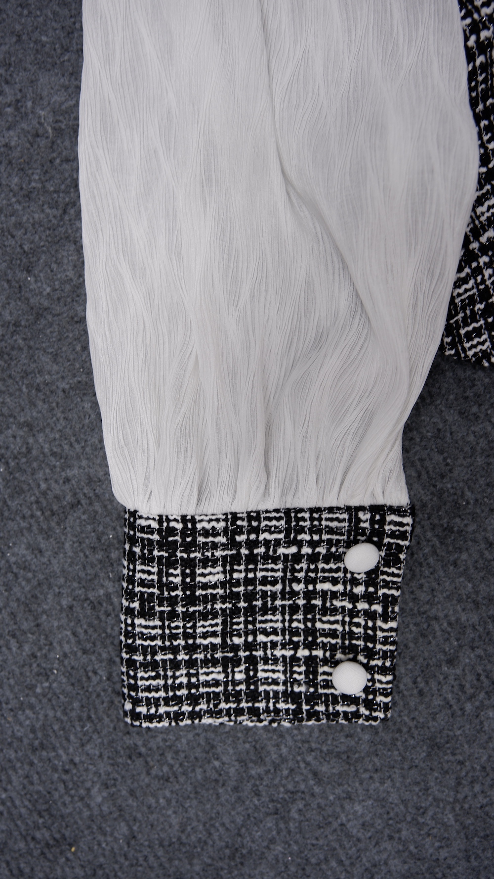 Áo tweed phối tay voan-A11222