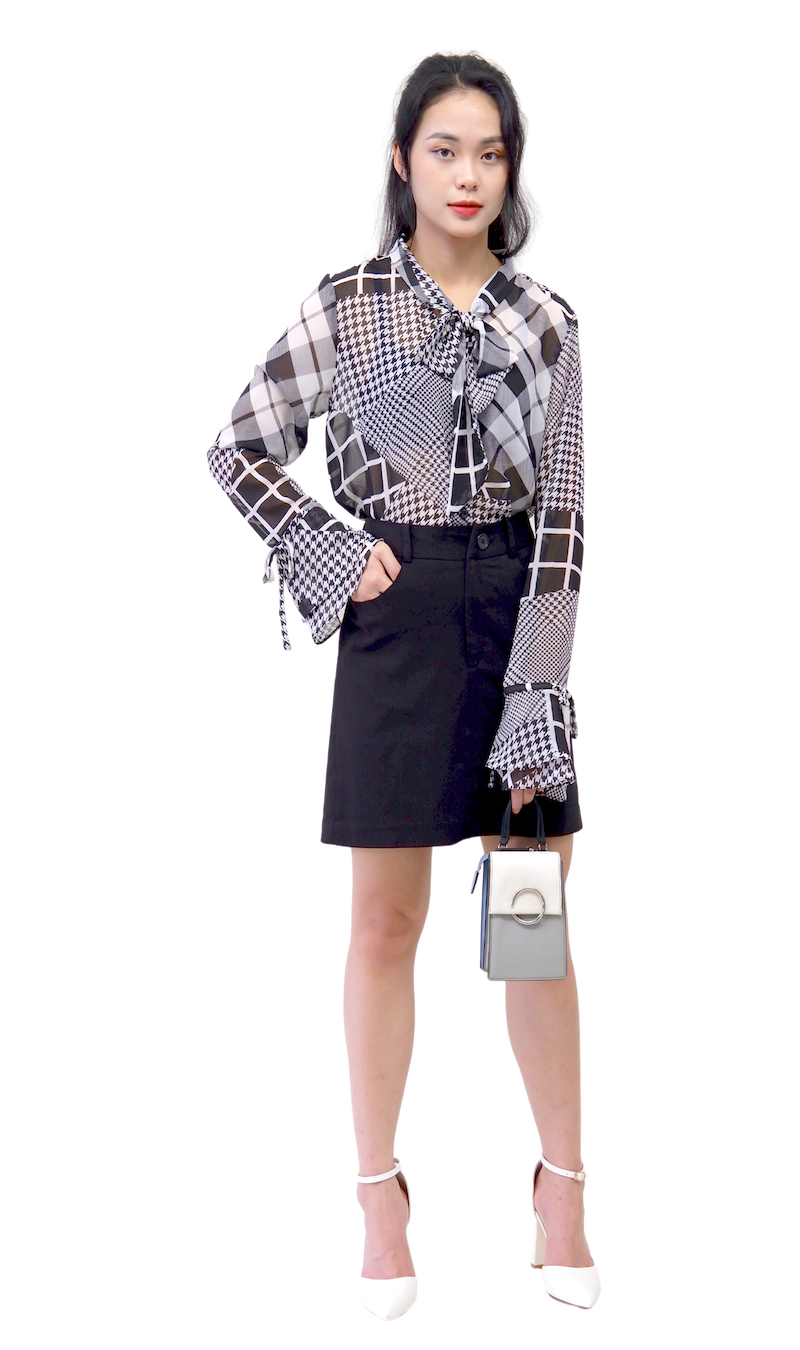 Sơmi voan tay loe-A010923