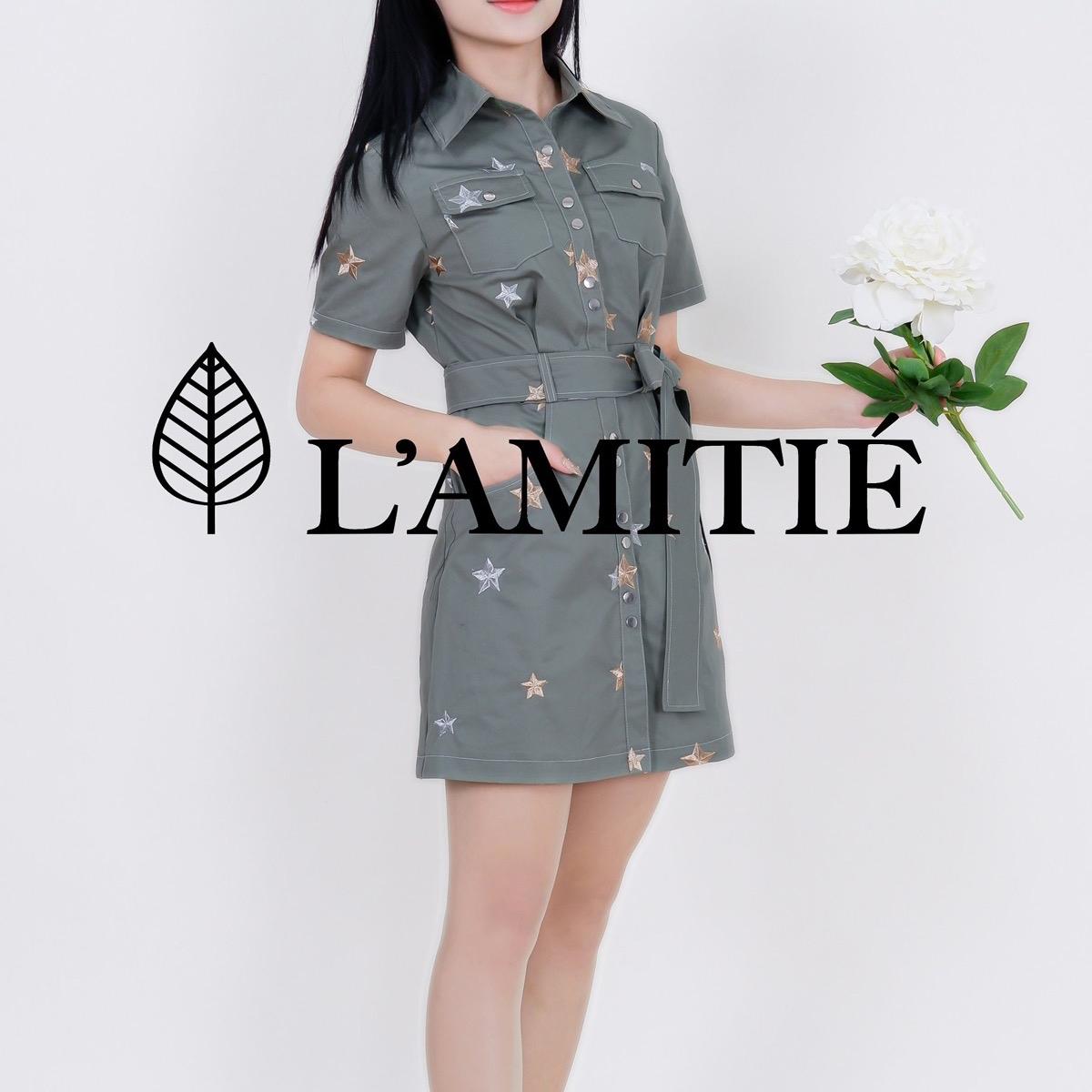 Đầm công sở cổ đức dáng chữ A ngắn-VLT130223
