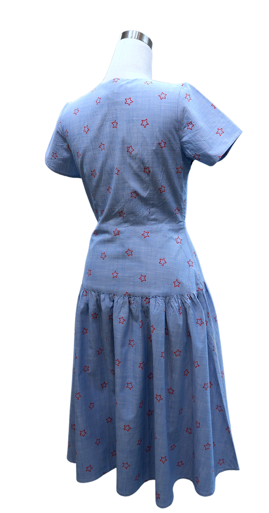 Đầm xoè cổ tim chéo-VLT9923