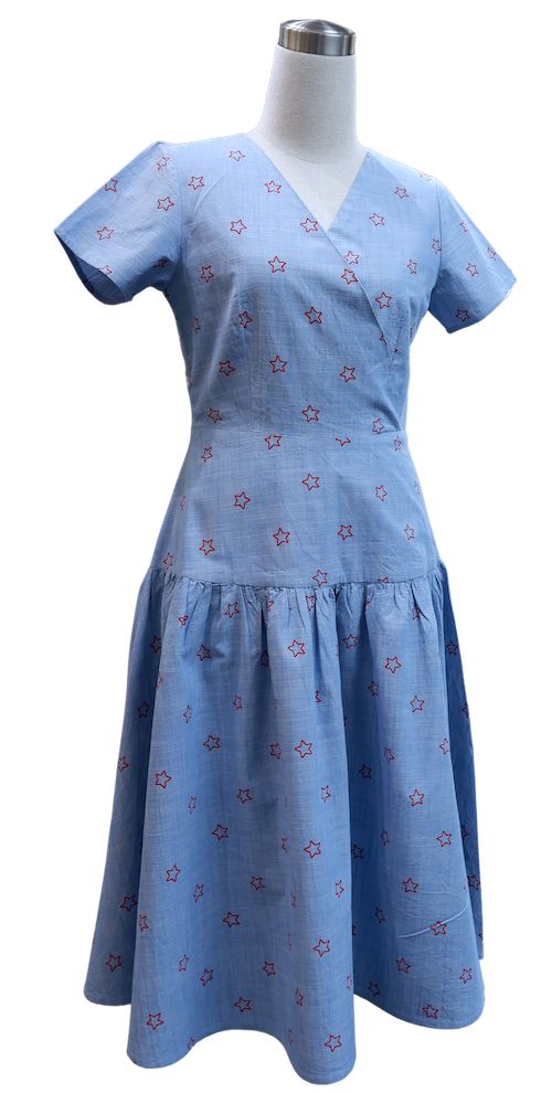 Đầm xoè cổ tim chéo-VLT9923