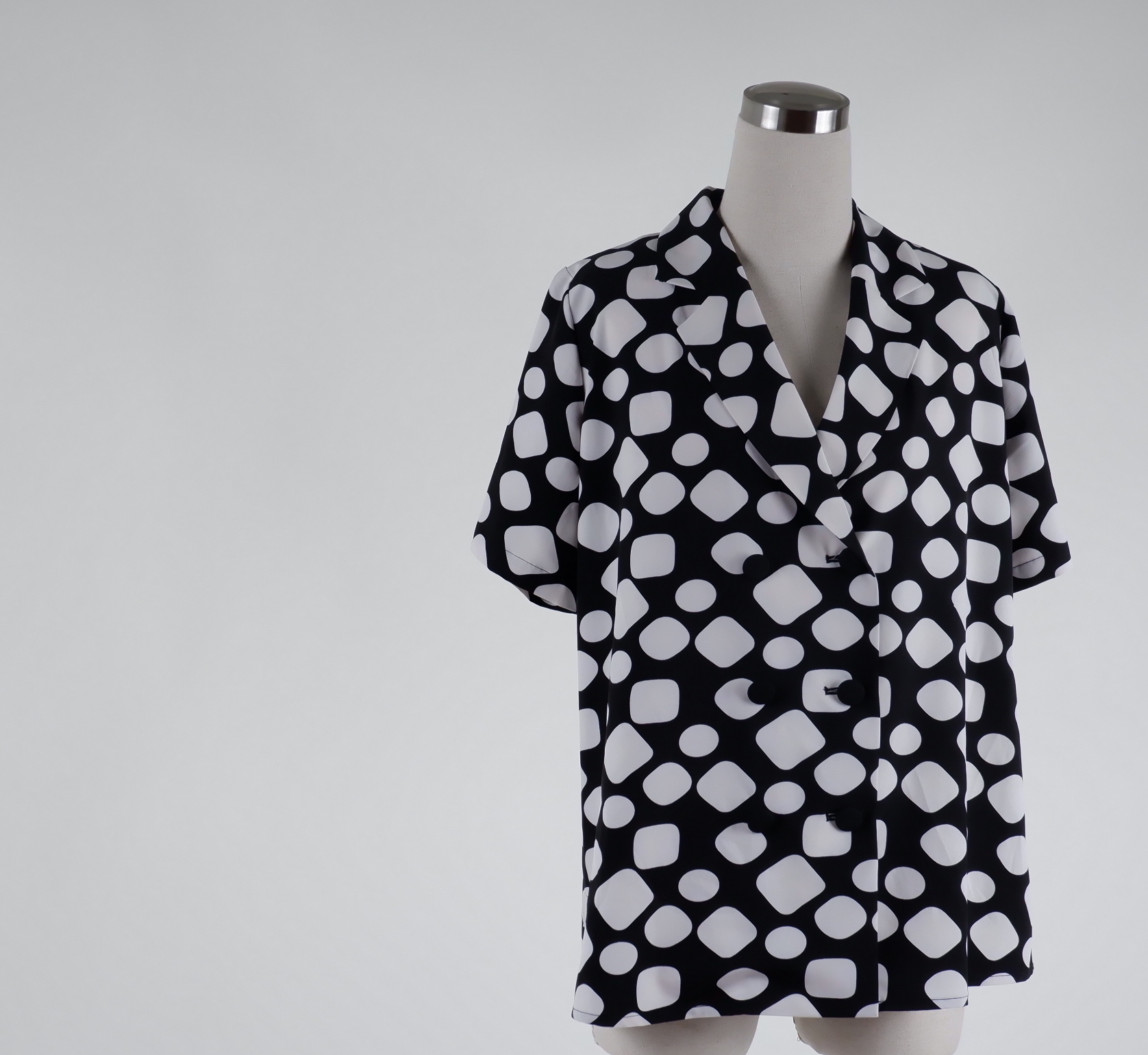 Áo nữ cộc tay cổ vest-A4