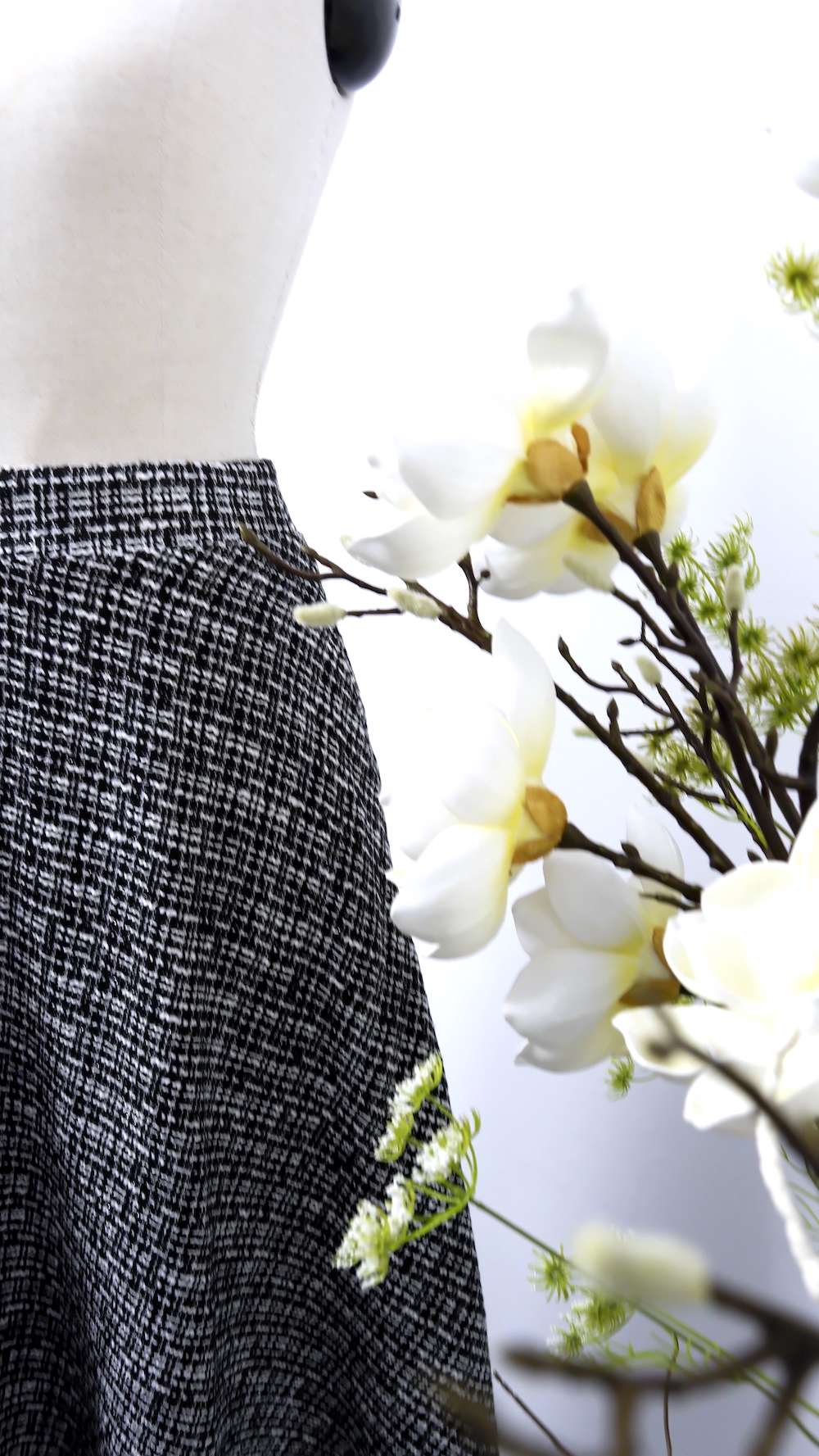 Chân váy xoè dạ tweed-CV11222