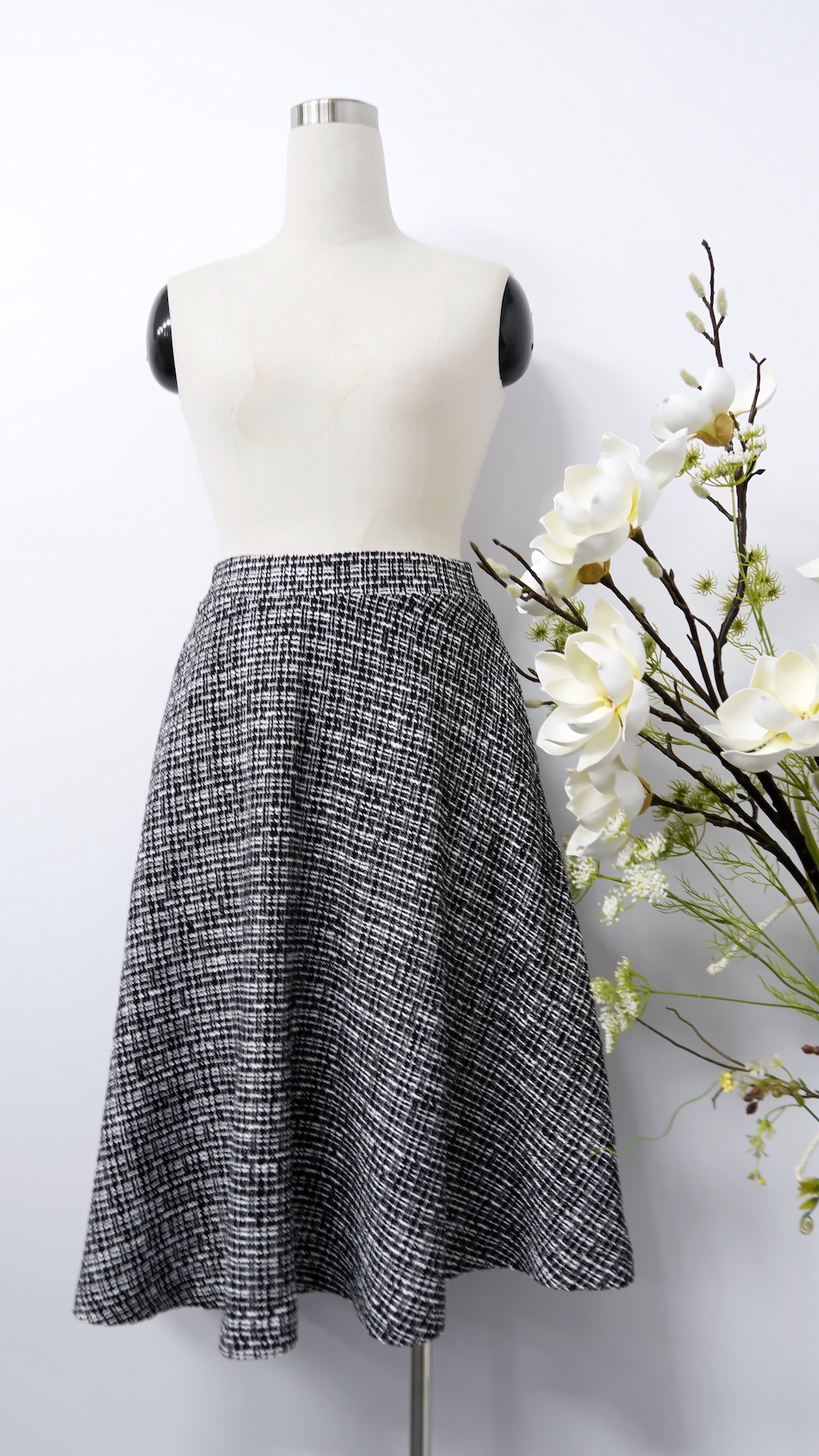 Chân váy xoè dạ tweed-CV11222