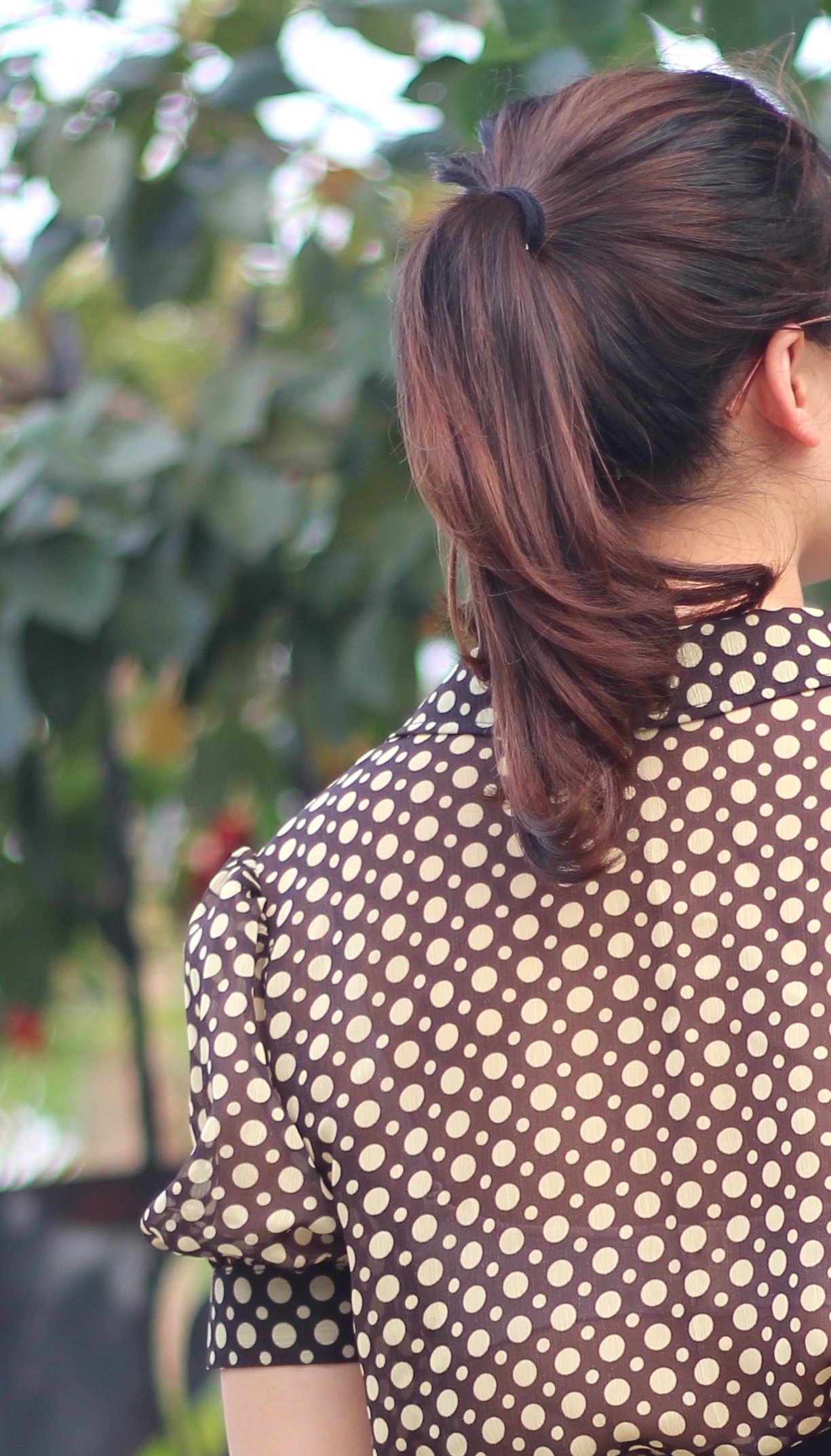 Áo chấm bi cộc tay -A31