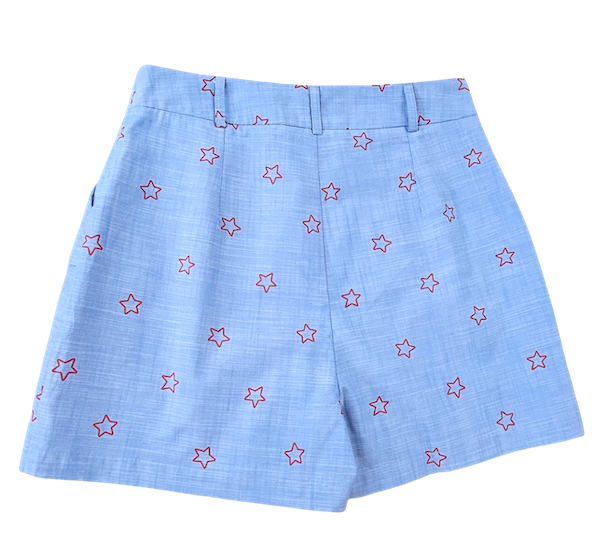 Quần short Linen hoạ tiết sao-Q1923