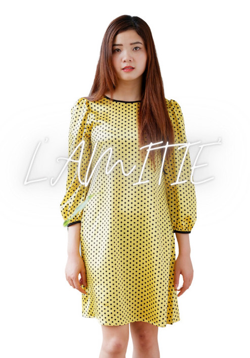 Váy lụa suông liền thân-VLT090423