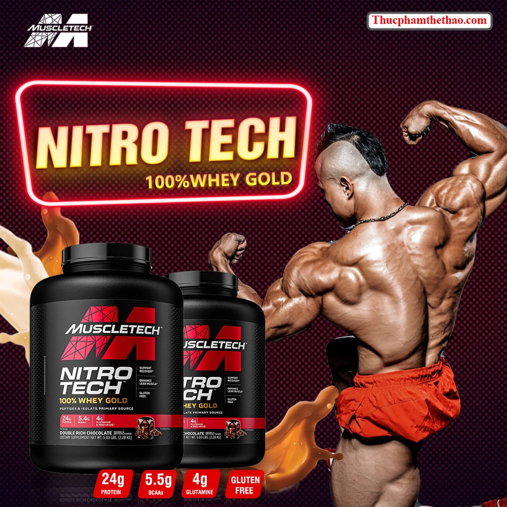 NITRO TECH 100% WHEY GOLD - GIẢM GIÁ ĐẶC BIỆT