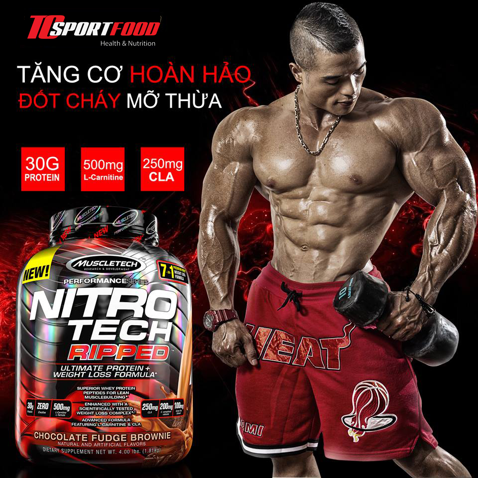 NITRO TECH RIPPED - SIÊU PHẨM TĂNG CƠ GIẢM MỠ