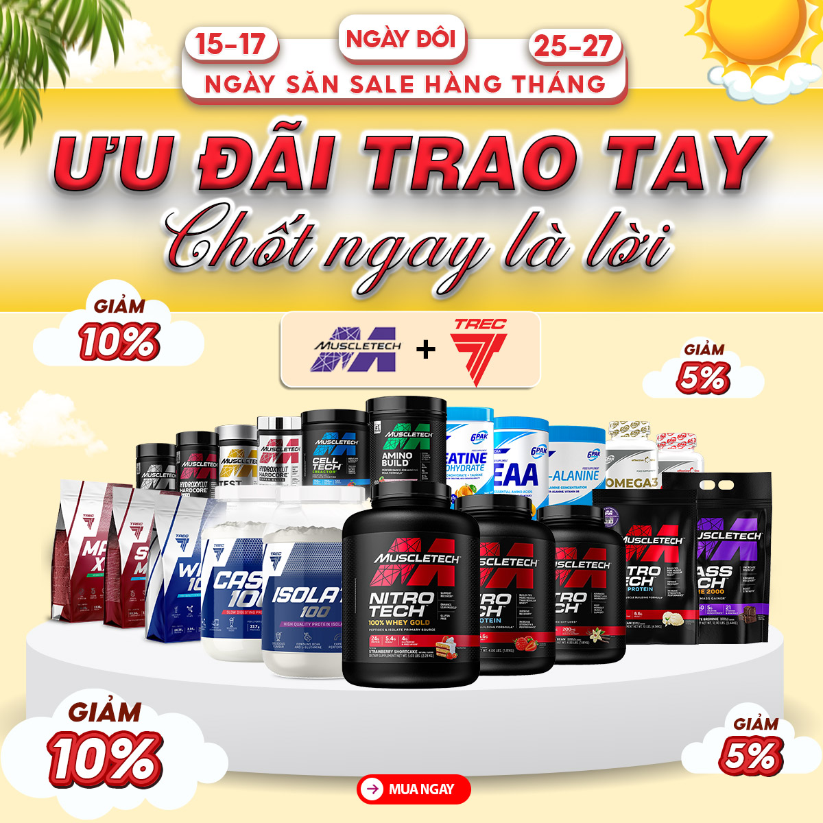 CHƯƠNG TRÌNH KHUYẾN MÃI ĐẶC BIỆT HẰNG THÁNG TẠI THỰC PHẨM THỂ THAO
