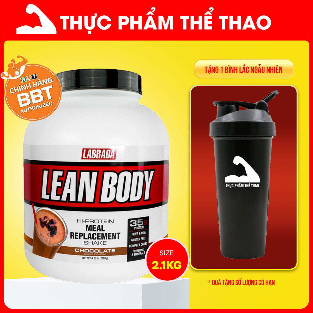 Lean Body 2100g- Chocolate- Thương hiệu Labrada