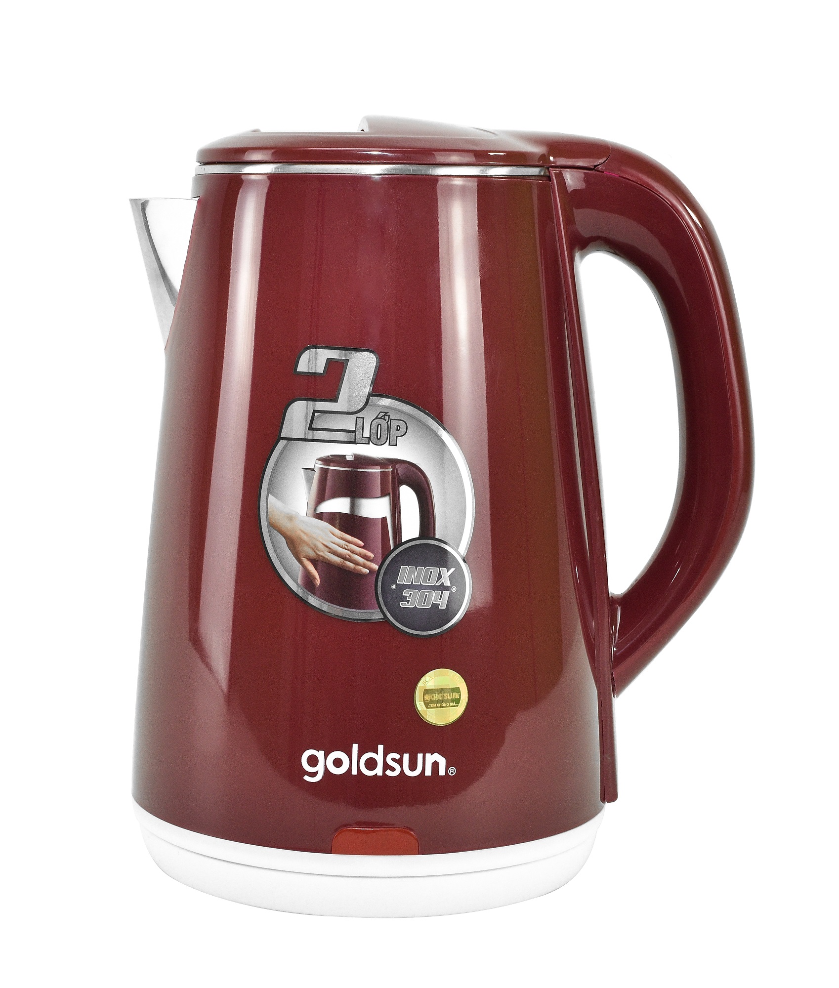 Ấm siêu tốc Goldsun 2 lớp GKT2612 2.2L 1800W