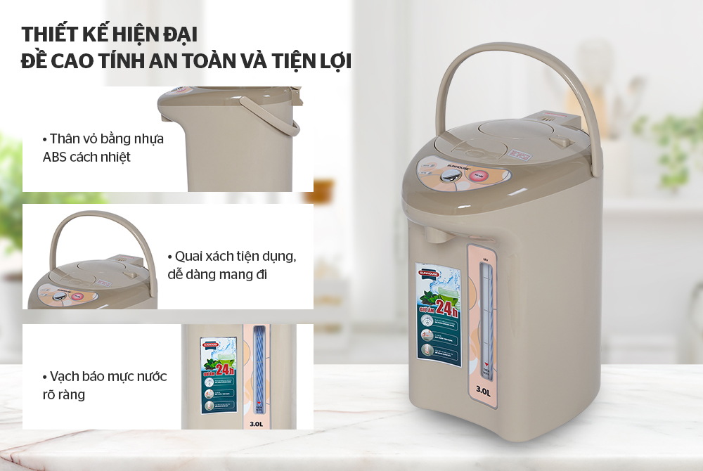 Bình thủy điện Sunhouse SH1530 3 lít